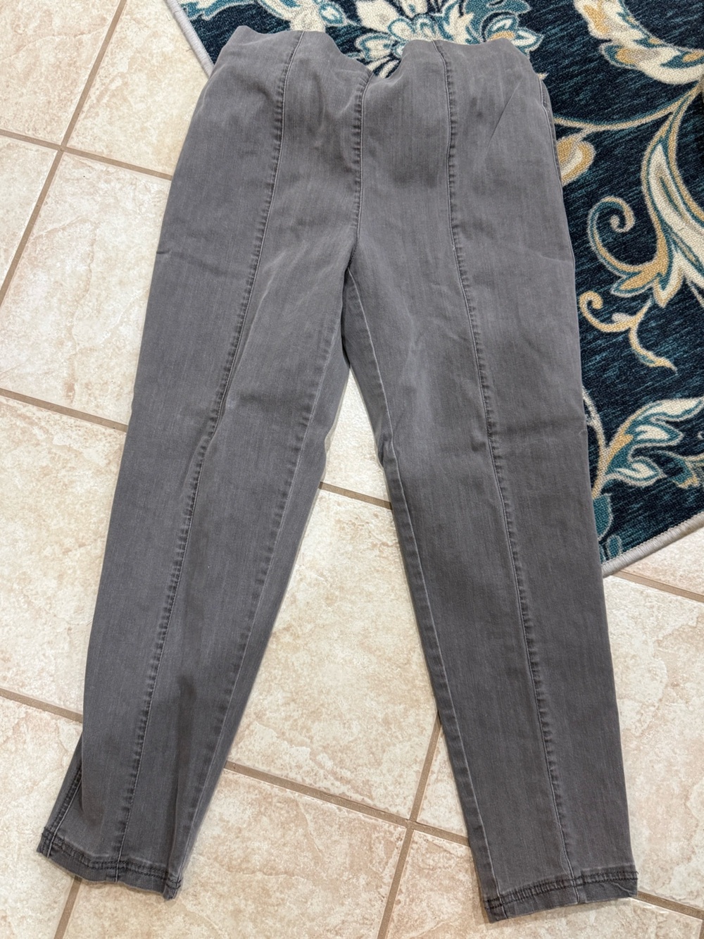 Gray Straight Leg Women's Pants